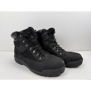 Timberland 6-Inch Waterproof Field Boot Black Nubuck Men's Boots A17KC Size 13
